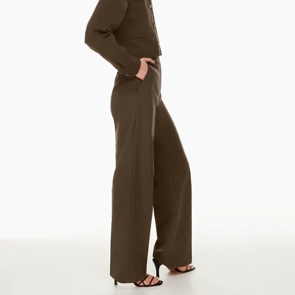 Wildred Alanya Pant High-Rise Wide-Leg Mocha Brown